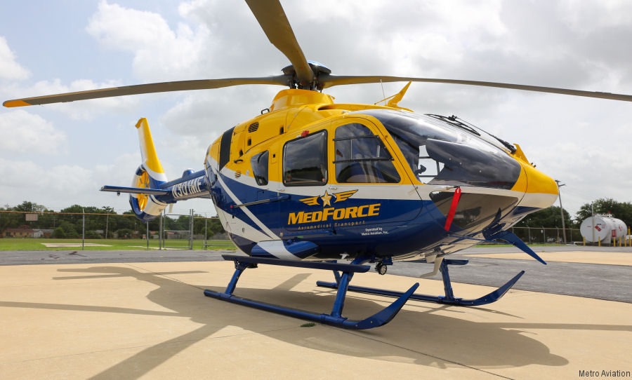 Helicopter Airbus H135 / EC135P3H Serial 2109 Register N301MF used by MedForce ,Airbus Helicopters Inc (Airbus Helicopters USA). Built 2019. Aircraft history and location