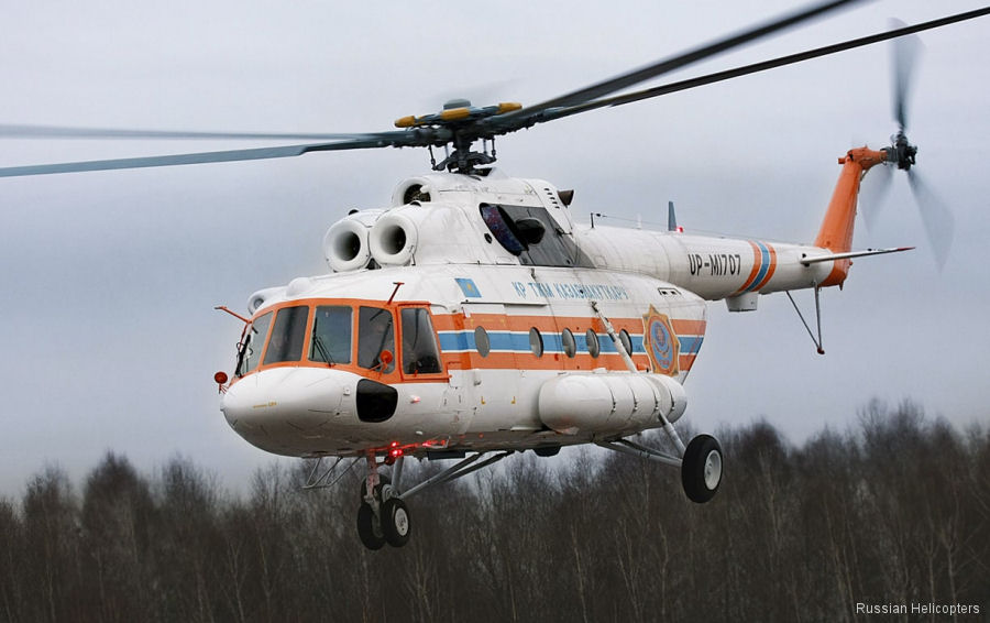 Helicopter Mil Mi-17V-5 Serial 398M23 Register UP-MI707 used by Kazakhstan Government. Built 2008. Aircraft history and location