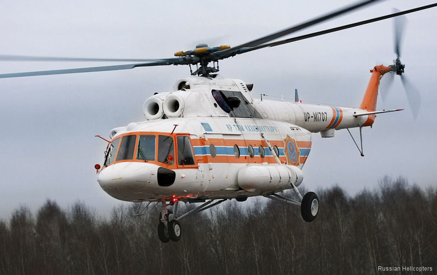 Detailed history and photos of helicopter Mil Mi-17V-5 Serial 398M23 Register UP-MI707 used by Kazakhstan Government Track service timeline and current status.