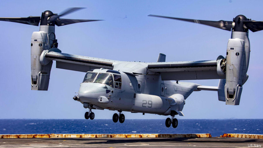 HX-21 Test Osprey on LPD-class Ship