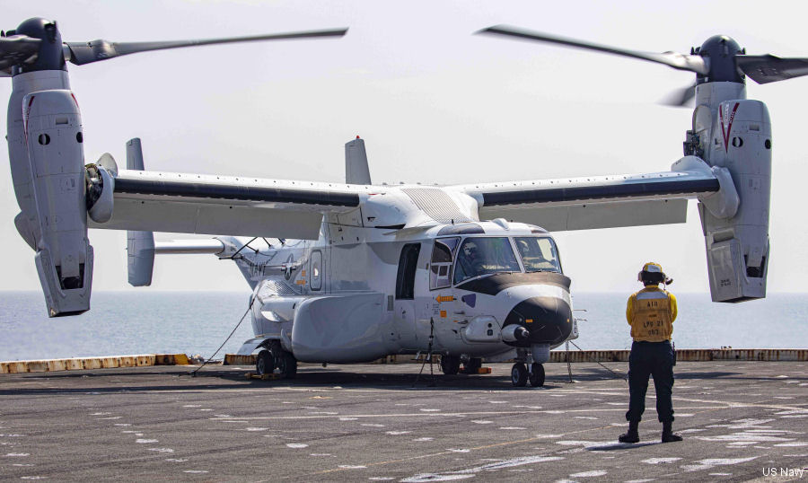 HX-21 Test Osprey on LPD-class Ship