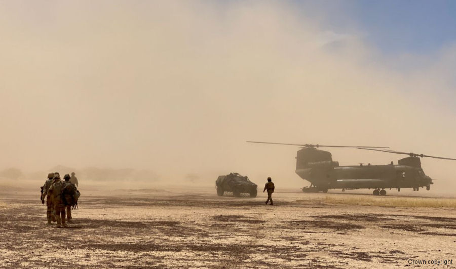 RAF Chinooks Pass 2000 Hours Milestone in Mali