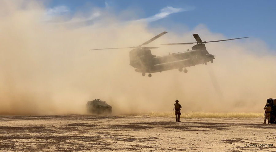 RAF Chinooks Pass 2000 Hours Milestone in Mali