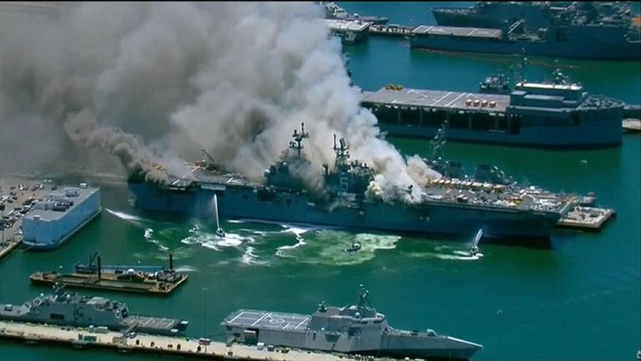 Fire Aboard USS Bonhomme Richard