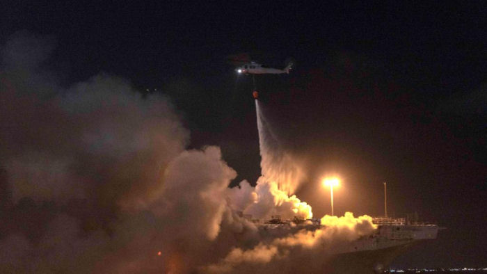 Fire Aboard USS Bonhomme Richard