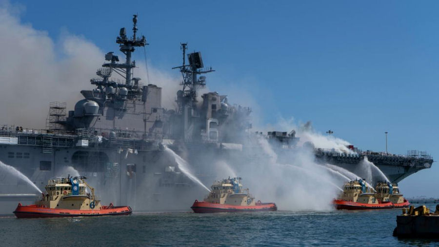 Fire Aboard USS Bonhomme Richard