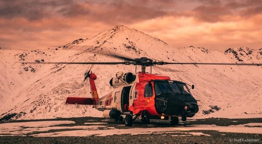 Detailed history and photos of helicopter Sikorsky HH-60J Jayhawk Serial 70-1959 Register 6038 used by US Coast Guard USCG Track service timeline and current status.