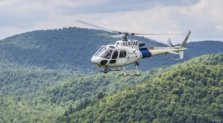 Helicopter Eurocopter AS350B3 Ecureuil Serial 3846 Register N187AE used by US Department of Homeland Security DHS. Built 2004. Aircraft history and location