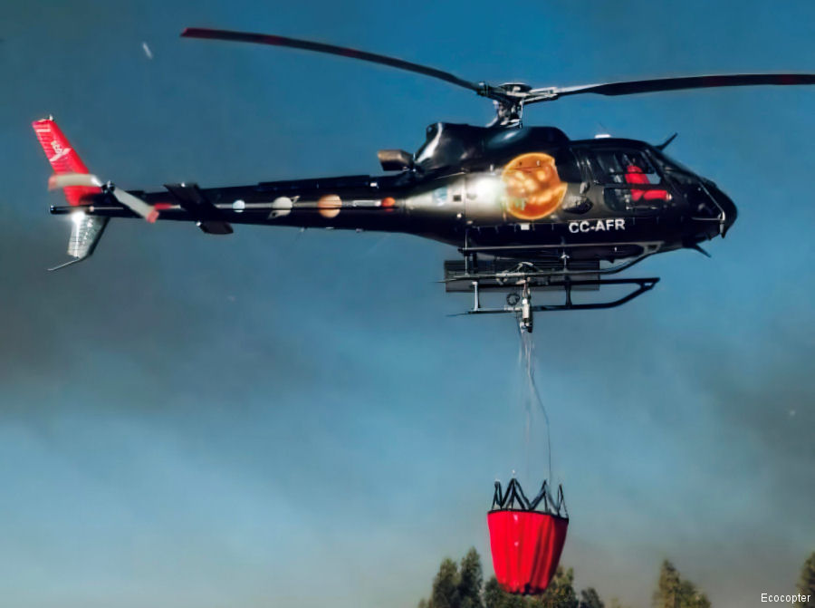 Helicopters on Alert for Forest Fires in Chile