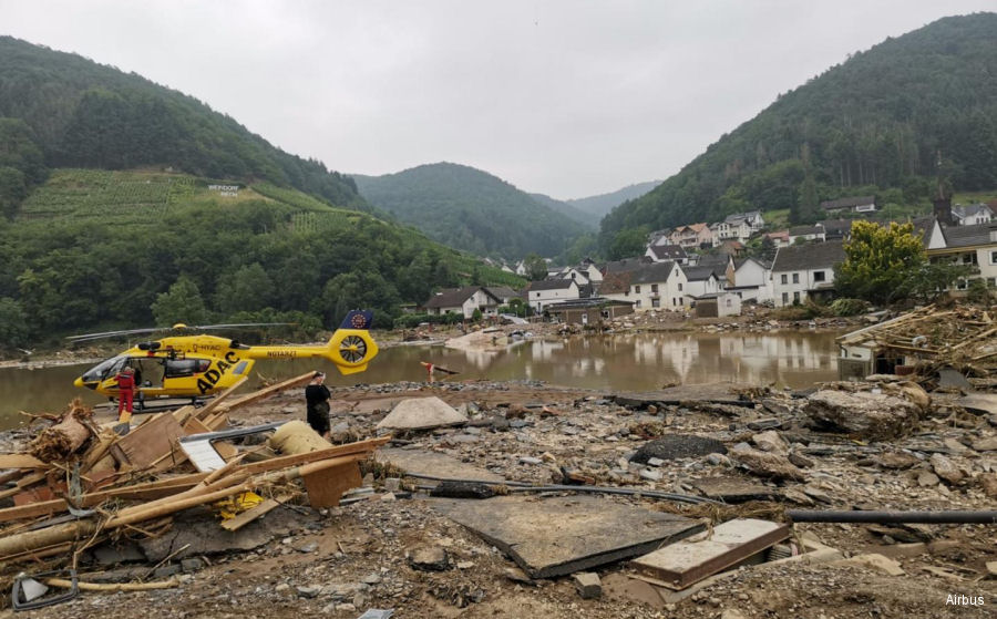 Helicopters in German Flood Relief Efforts