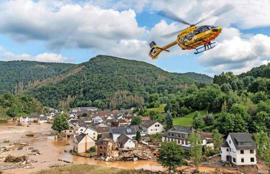 Helicopters in German Flood Relief Efforts