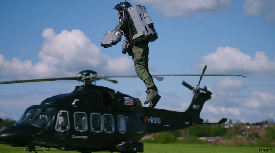 Gravity Jet Suit Visits AW149