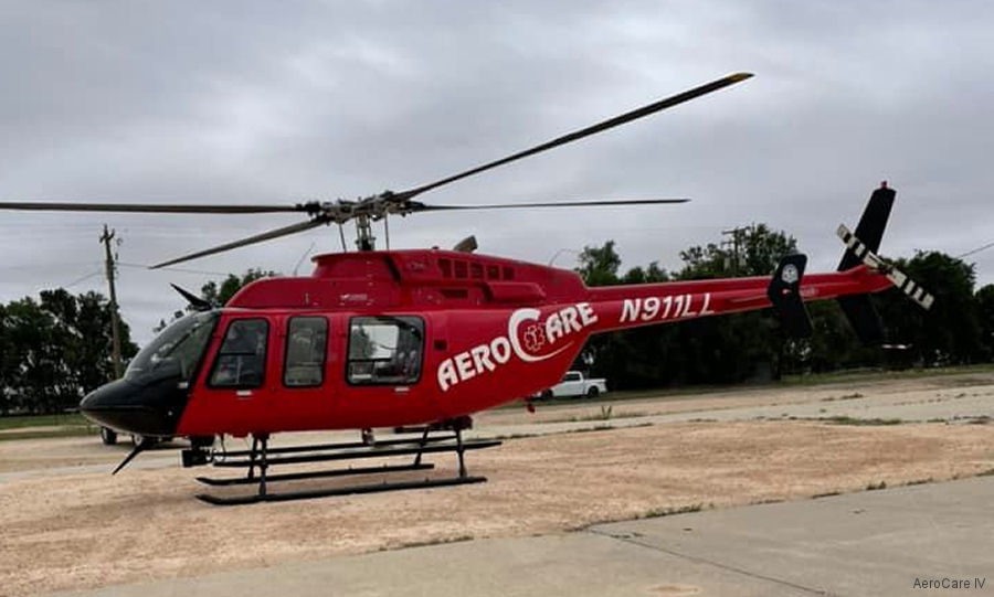 Helicopter Bell 407 Serial 53792 Register N911LL N519MT used by AeroCare ,Bell Helicopter ,Air Link at Regional West ,Med Trans Corp. Built 2007. Aircraft history and location