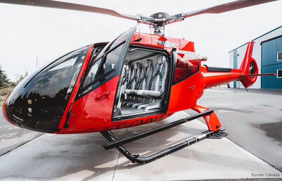 Helicopter Airbus H130 Serial 8943 Register C-GMMA used by Martini Aviation ,Airbus Helicopters Canada. Built 2021. Aircraft history and location