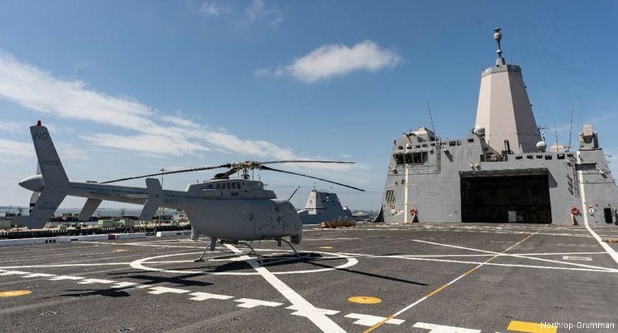 MQ-8C Fire Scout on Amphibious Ship