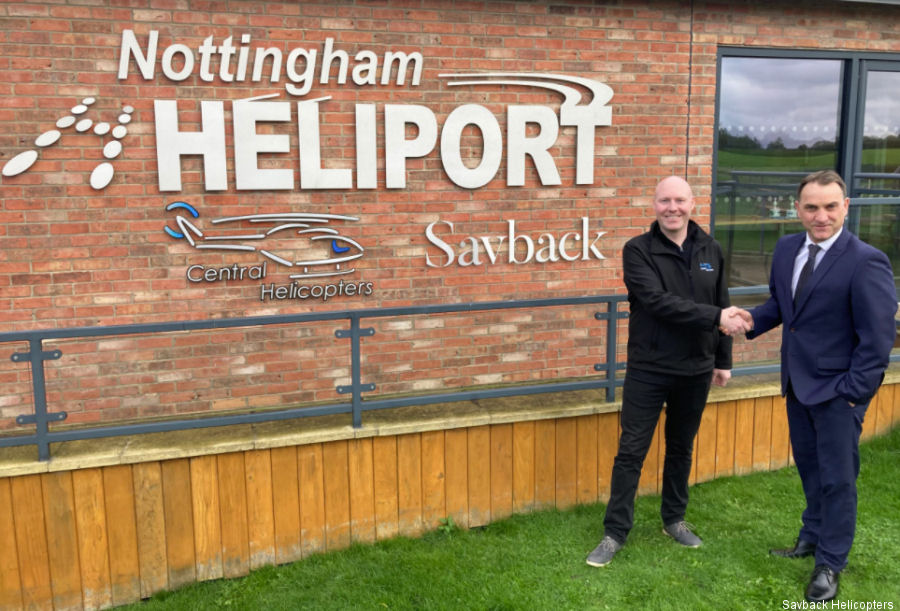 Savback makes Nottingham Heliport its UK home