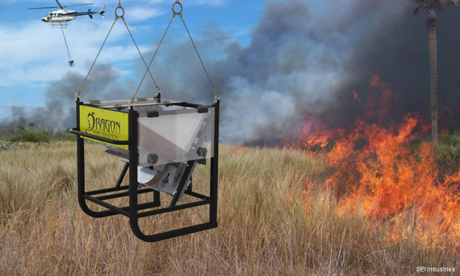 Firefighter Sling Dragon Aerial Dispenser in Brazil