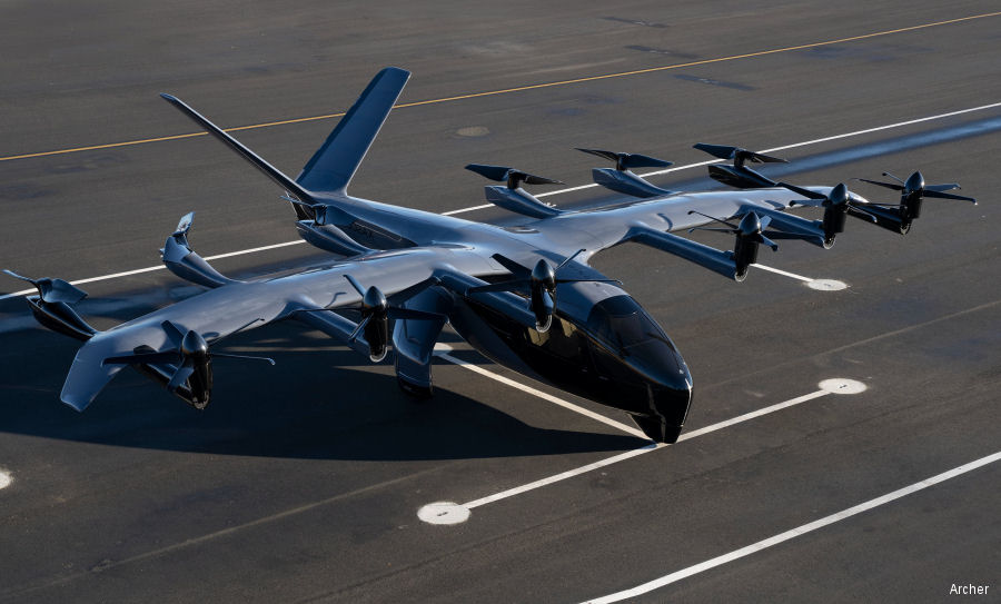 Archer Unveils Its Production Aircraft Midnight