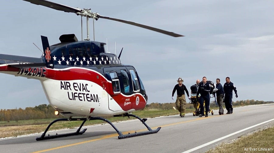 Helicopter Bell 206L-4 Long Ranger Serial 52426 Register N426AE used by Air Evac Lifeteam. Built 2011. Aircraft history and location