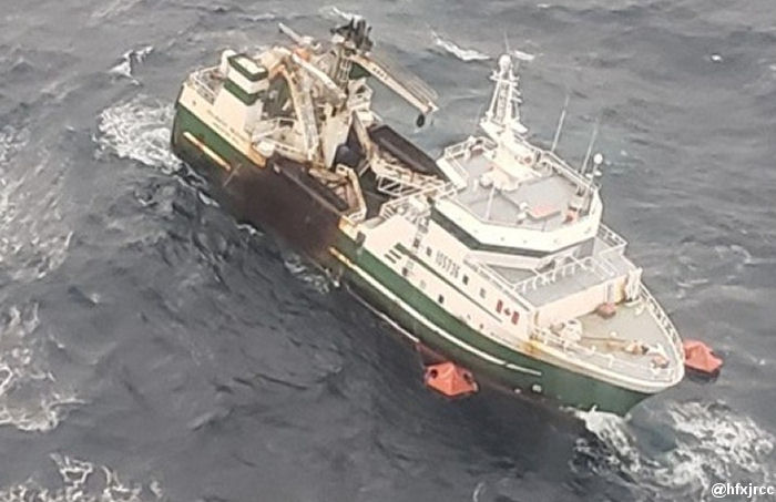 USCG and RCAF Rescue 31 from Sinking Fishing Ship