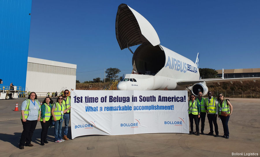 helicopter news August 2022 Beluga Cargo Plane Transports ACH160 to Brazil