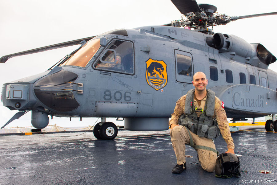 Canadian CH-148 Landed on Chilean Warship