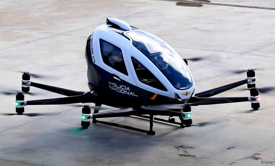 eVTOL EH216 with the Spanish National Police