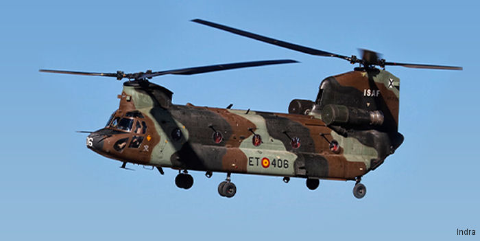Indra Defense System for Spanish CH-47F Chinook