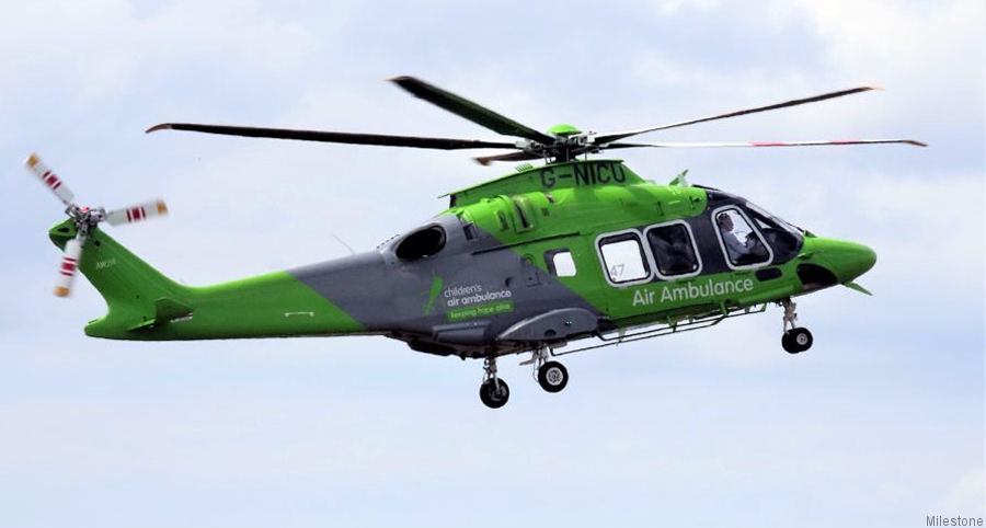 Second  AW169 for UK Children Air Ambulance