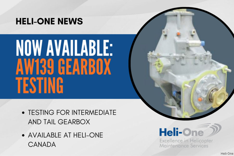 AW139 Gearbox Testing in Canada
