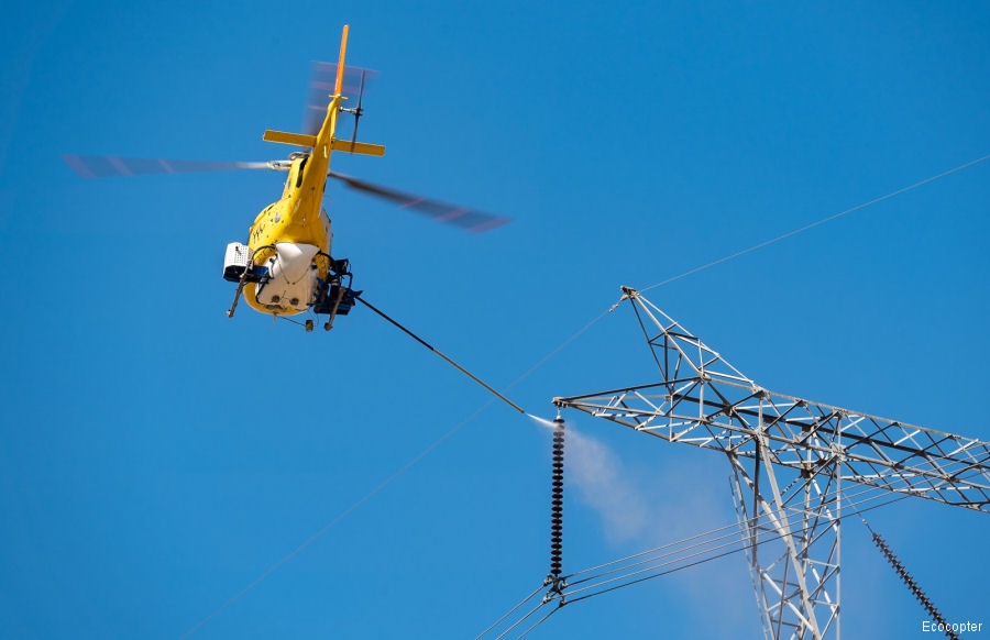 Helicopter Aerial Insulator Washing Service in Chile