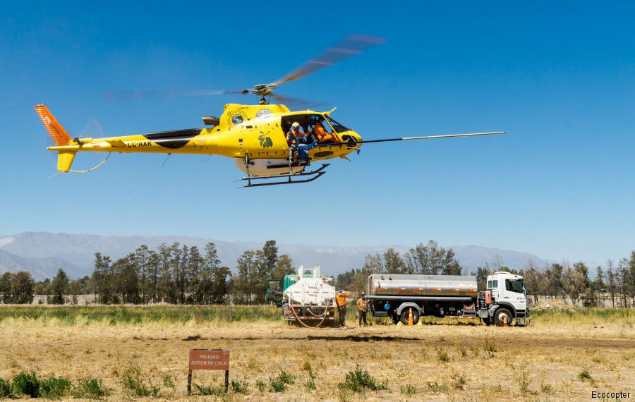 Helicopter Aerial Insulator Washing Service in Chile