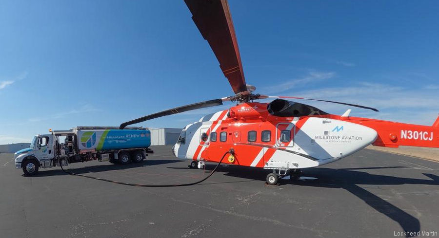 S-92 Lands at Heli-Expo 2022 Using SAF