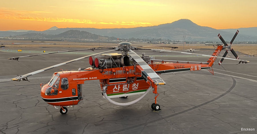 Erickson Delivers 8th S-64 to Korea Forest Service