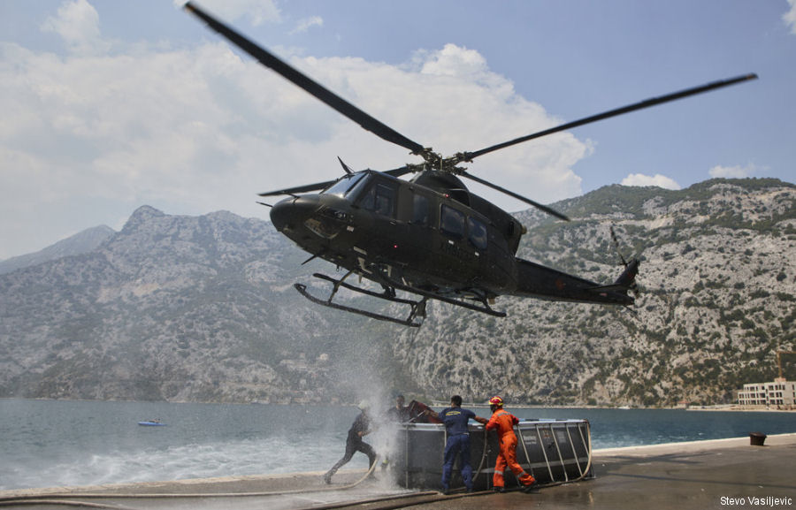 Bell 412EPi Battling Montenegro Wildfires