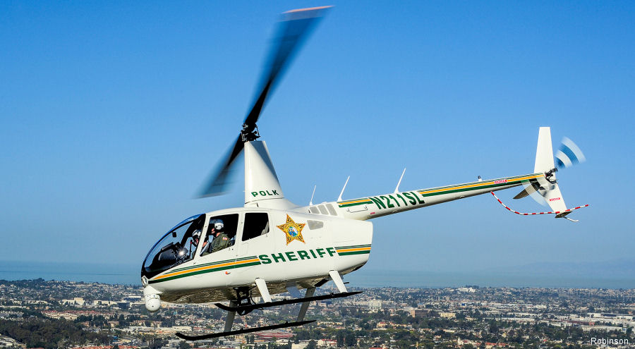 Helicopter Robinson R66 Police Serial 1025 Register N211SL used by Polk County Sheriff Office. Built 2020. Aircraft history and location