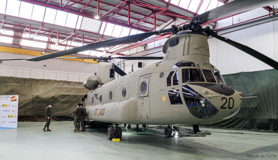 Delivery of First CH-47F Chinook to Spain