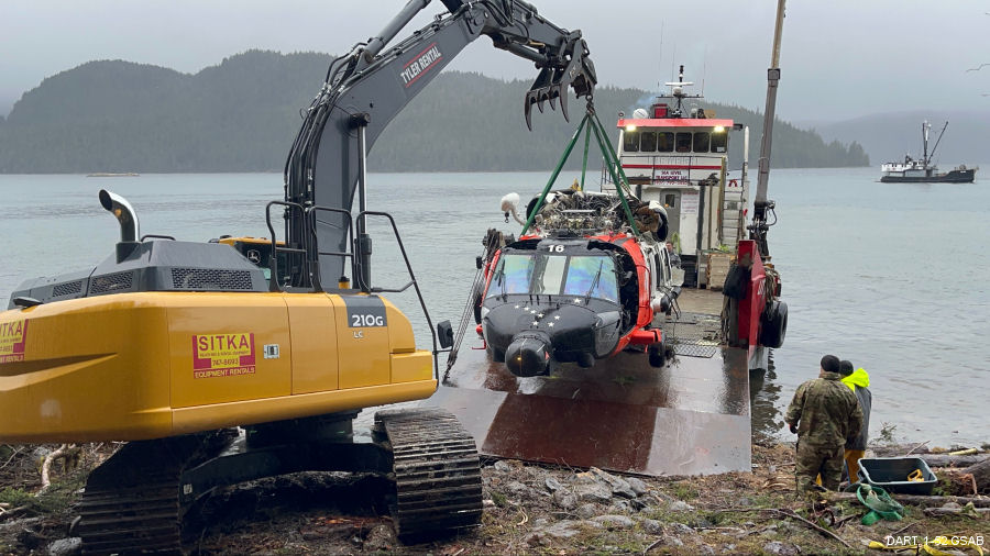 Army Assists in Coast Guard Crashed Helicopter Recovery