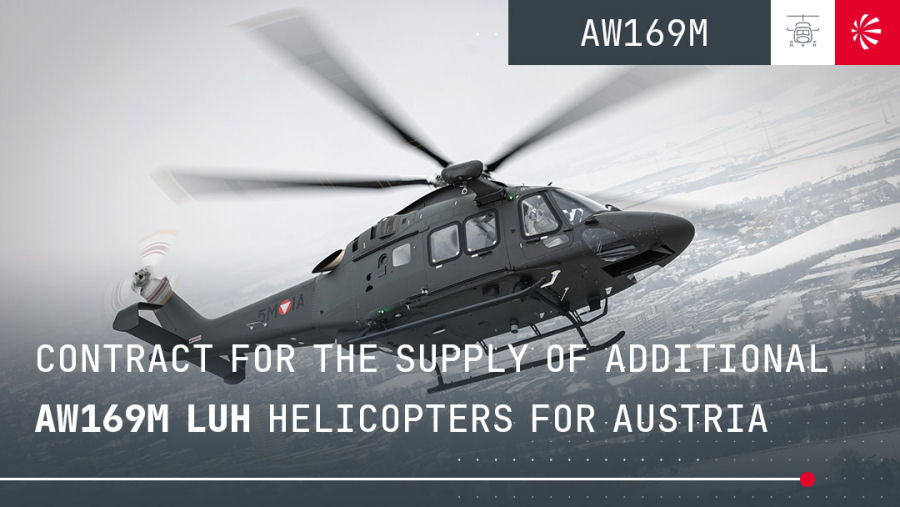 Austria Orders 18 Additional AW169M LUH