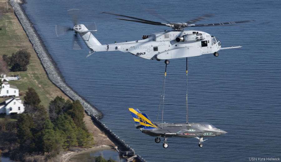 CH-53K Lifts F-35 in Sling Load Test