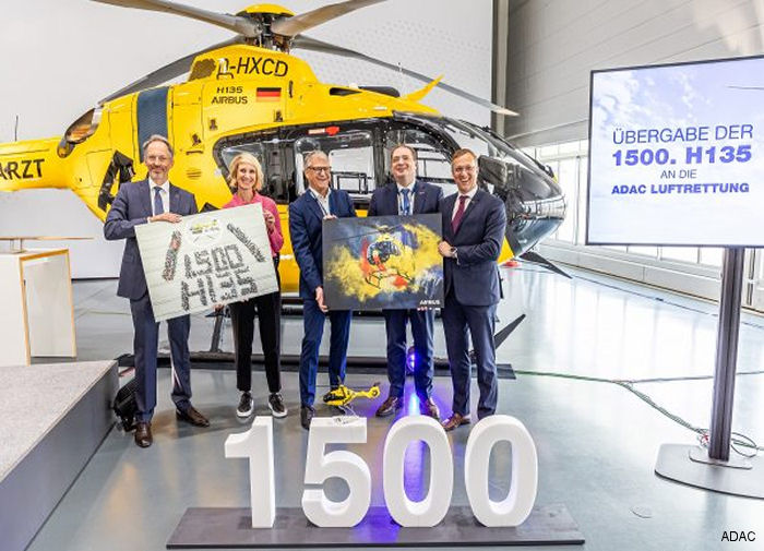 1,500th EC135/H135 Goes to ADAC Air Rescue
