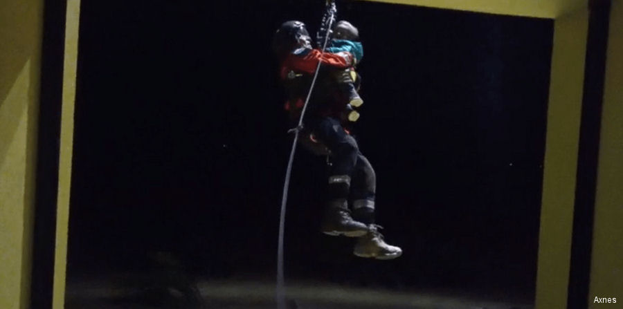 Italian Rescue Helicopters During Emilia-Romagna Flooding