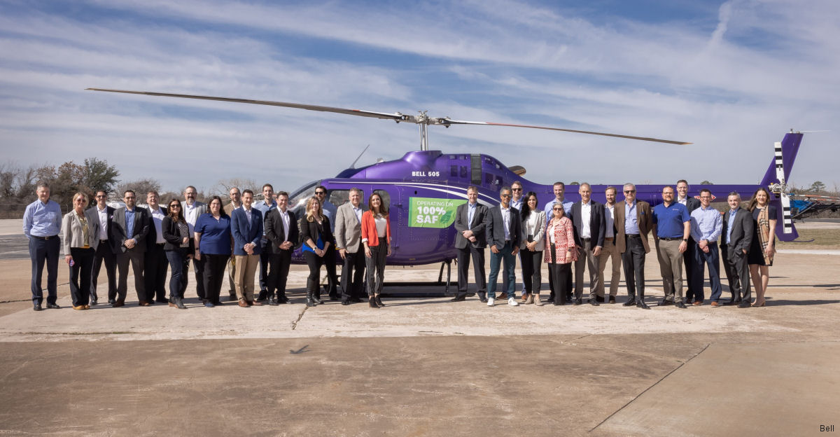 Bell 505 is First Single Engine to Fly with Sustainable Fuel