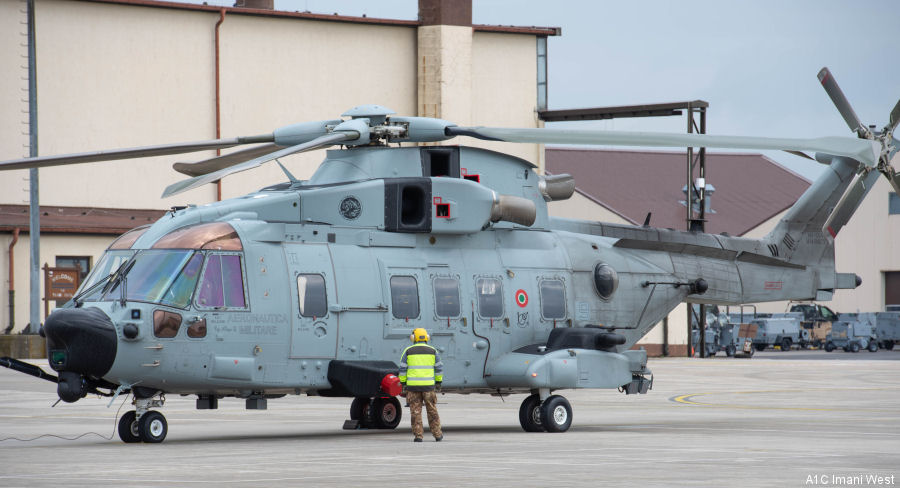 Helicopter AgustaWestland AW101 611 Serial 50271 Register MM81873 used by Aeronautica Militare Italiana AMI (Italian Air Force). Built 2019. Aircraft history and location