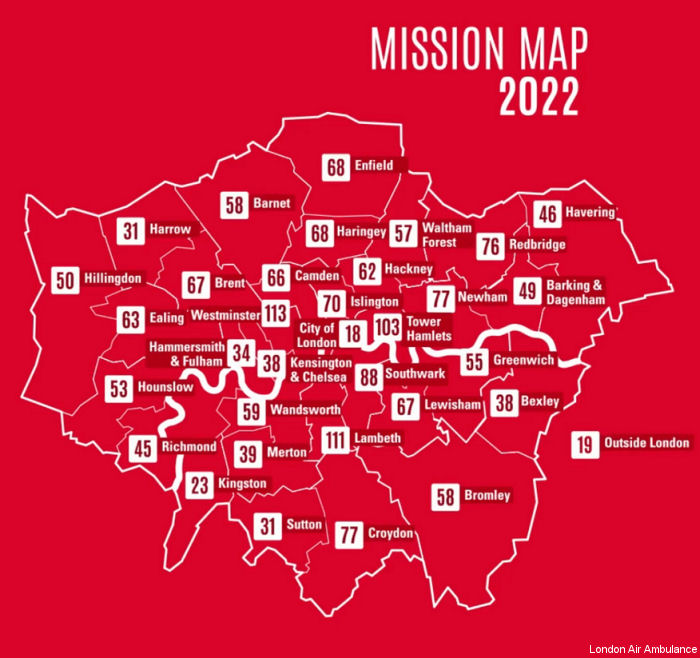 London Air Ambulance 2022 Mission Report