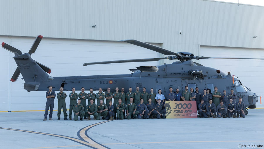 Spanish Air Force NH90 Lobo Reaches 3,000 Flight Hours