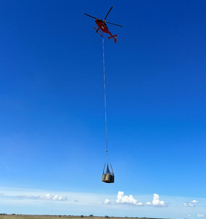 Nautilus Bell 407GXi Relief efforts in Queensland