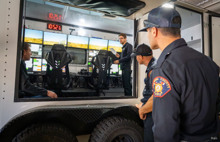 Rain and Uncrewed Black Hawk in Aerial Wildland Firefighting