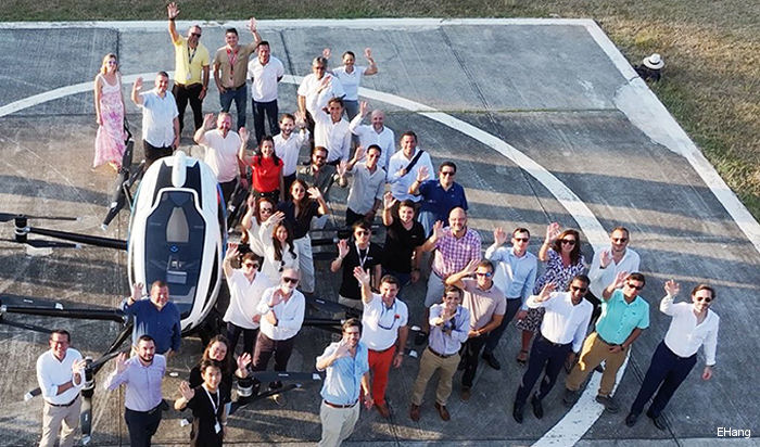 EHang EH216-S Pilotless eVTOL Debuts in Latin America