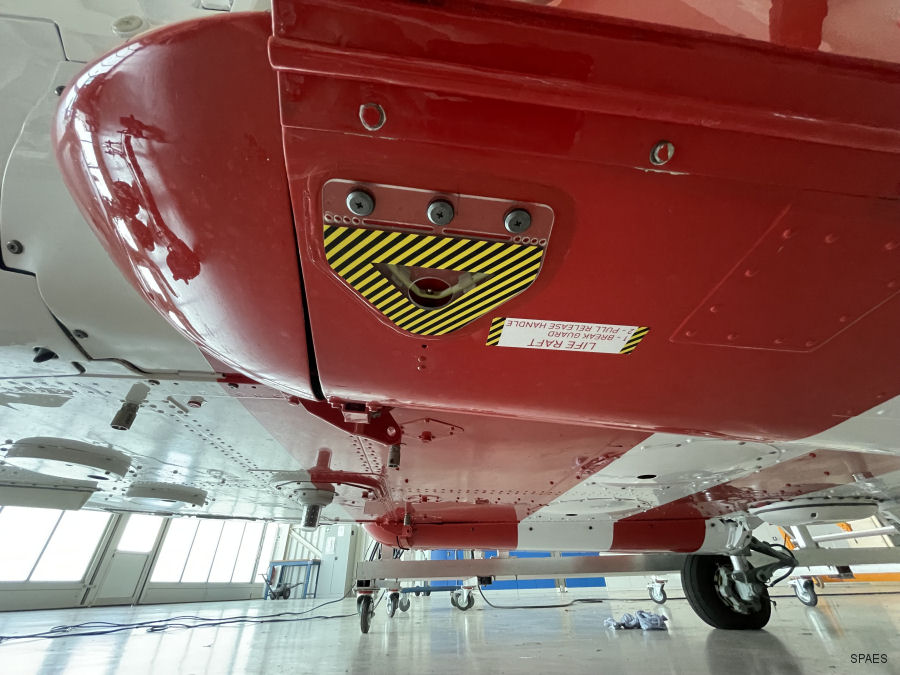 Handle for Life Raft in Airbus H155 Helicopter